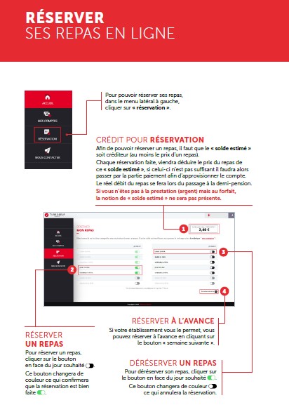 Capture d'écran de l'interface Turbo Self utilisée pour la restauration scolaire du Lycée polyvalent La Hotoie Amiens