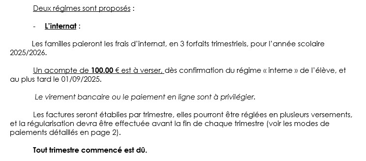 Document présentant le fonctionnement, les modalités d'accès et le règlement de la restauration scolaire du Lycée polyvalent La Hotoie Amiens.