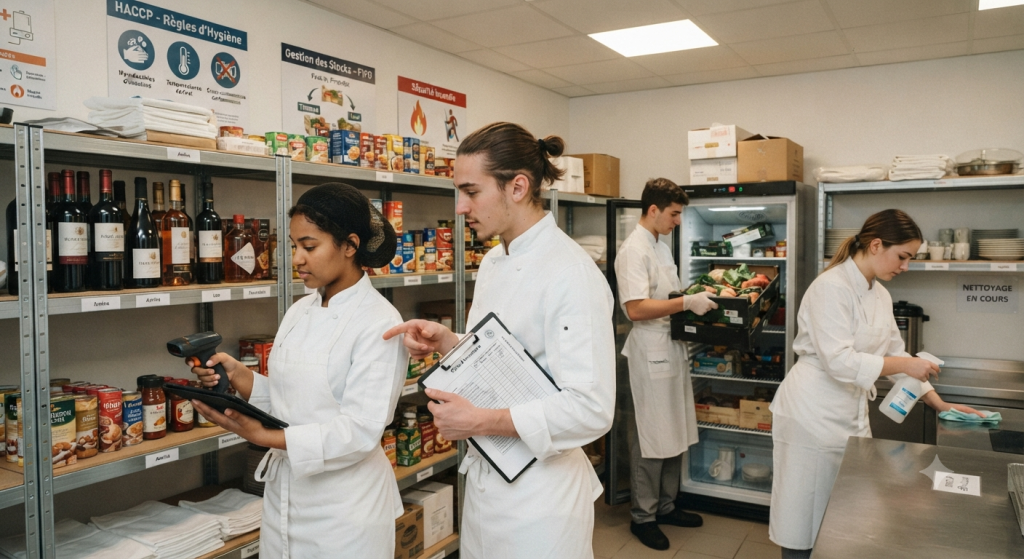 Illustration d'un atelier de cuisine dans le cadre de la formation Hôtellerie-Restauration au Lycée polyvalent La Hotoie Amiens
