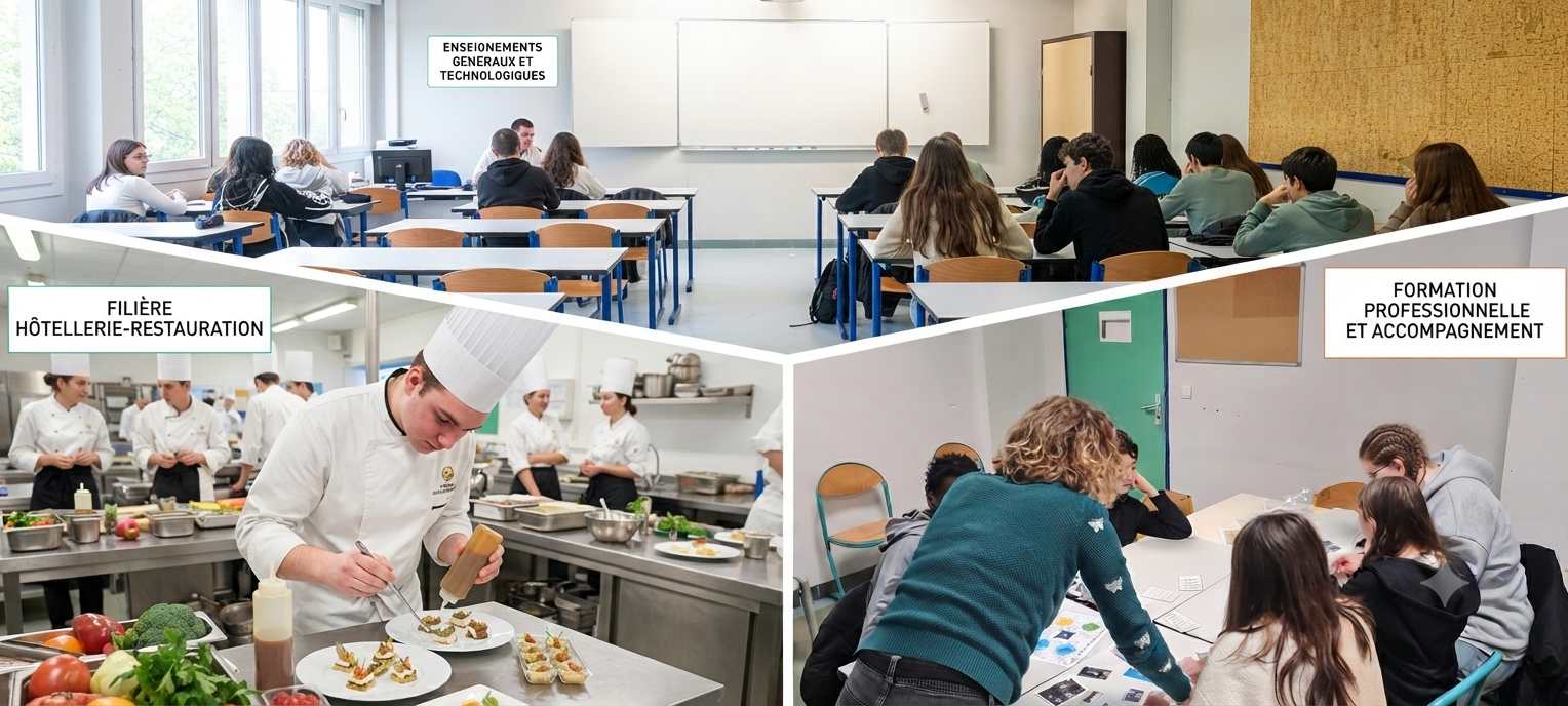 Salle de classe moderne accueillant les élèves du Lycée polyvalent La Hotoie Amiens