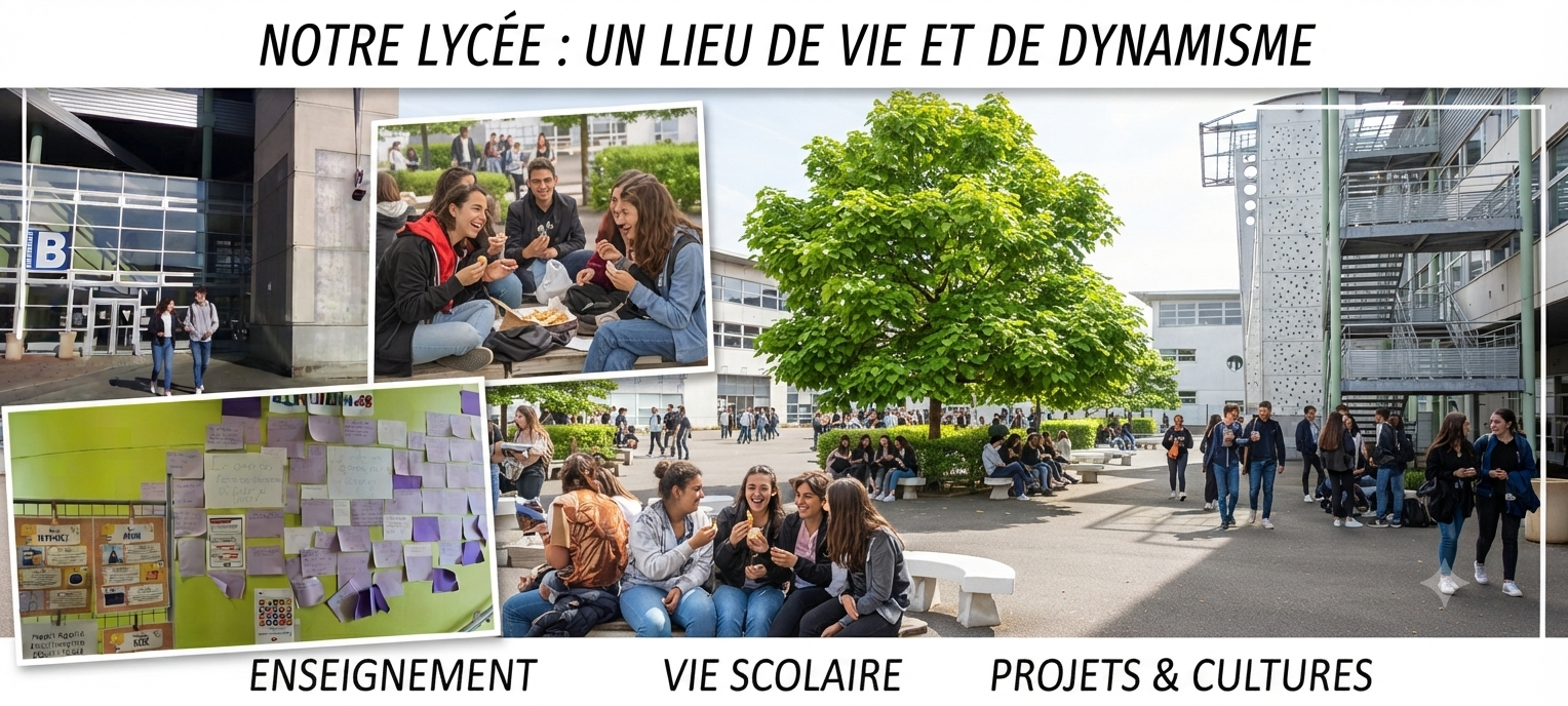 Vue des bâtiments et des espaces du Lycée polyvalent La Hotoie Amiens